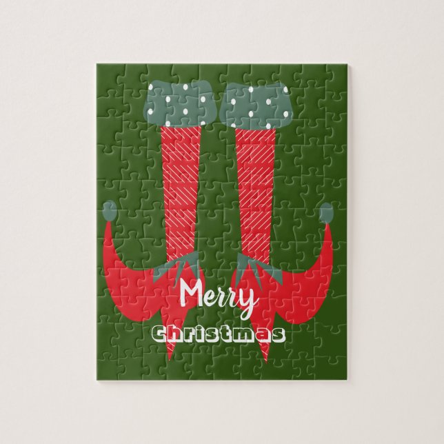 Weihnachts-Elf-Heelse frohe Weihnachten (Vertikal)