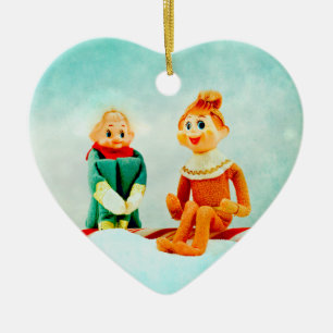 Weihnachts-Elf Keramikornament