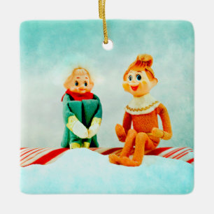 Weihnachts-Elf Keramikornament