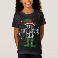 Weihnachts Elf Matching Familie lustig Katze Lover