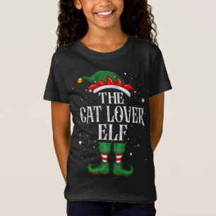 Weihnachts Elf Matching Familie lustig Katze Lover T-Shirt