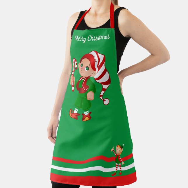 Weihnachts Elf Mutter Tochter Hostess Bake Cookies Schürze (InSitu)