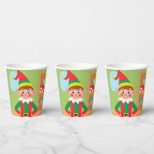 Weihnachts-Elf-Papiertasse