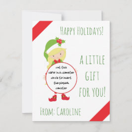 Weihnachts Elf Play Doh Card, Bevorzugungskarte, U Einladung