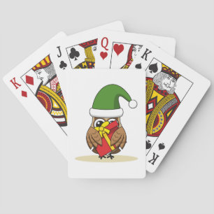 Weihnachts-Elf-Schüssel mit Gegenwart Spielkarten