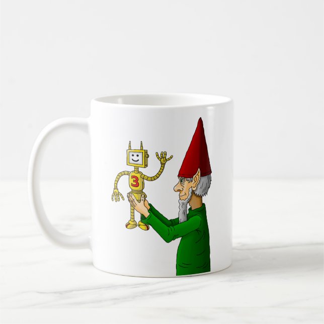 Weihnachts-Elf und Robot Kaffeetasse (Links)