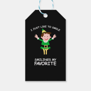 Weihnachts-Elf-Zitat Lächeln Shirt Geschenkanhänger