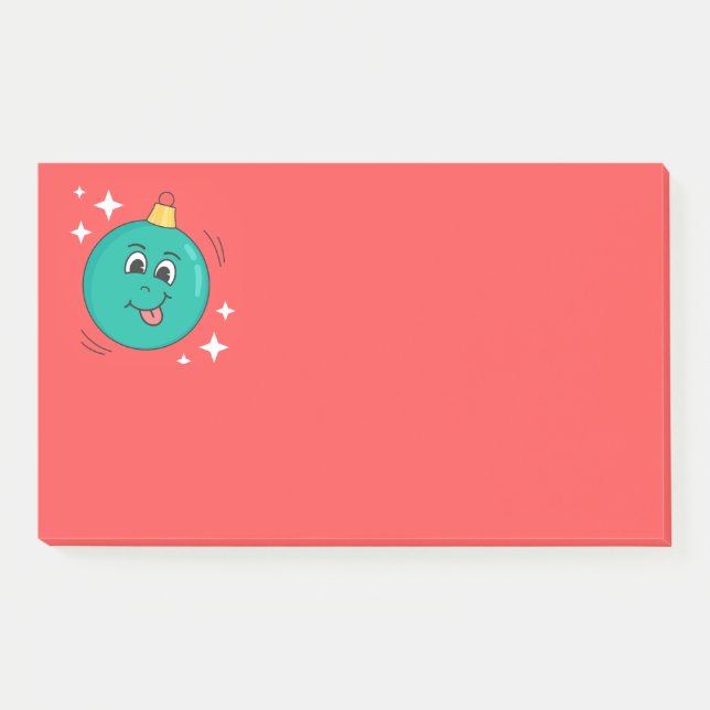 Weihnachts-Emoji-Lächeln Post-it Klebezettel (Vorderseite)
