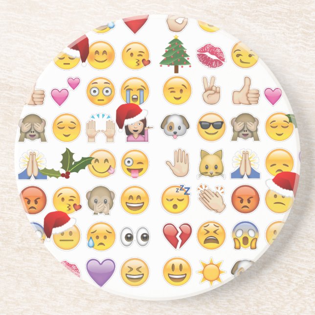 Weihnachts-Emojis Untersetzer (Vorne)