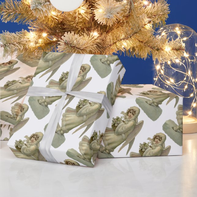 Weihnachts-Engel-Blume, Viktorianischer Die Geschenkpapier (Feiertage)
