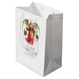 Weihnachts-Engel Extravagant Frohe Weihnachtstypog Mittlere Geschenktüte