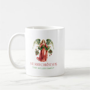 Weihnachts-Engel Frohe Weihnachtstypografie Kaffeetasse