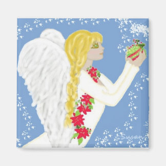Weihnachts-Engel-Geschenk Magnet