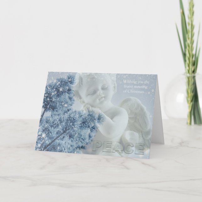 Weihnachts-Engel-Grußkarte Feiertagskarte (Vorderseite)