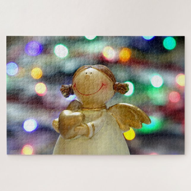 Weihnachts-Engel Holding a Liebe Herz (Horizontal)