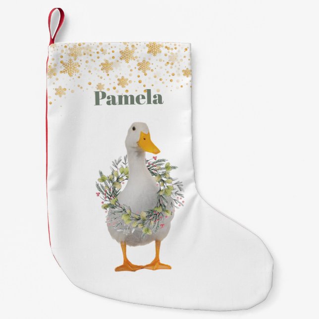 Weihnachts-Ente Kleiner Weihnachtsstrumpf (Vorderseite)