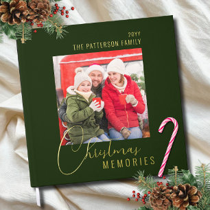 Weihnachts-Erinnerungen Real Foil Family Foto Gästebuch