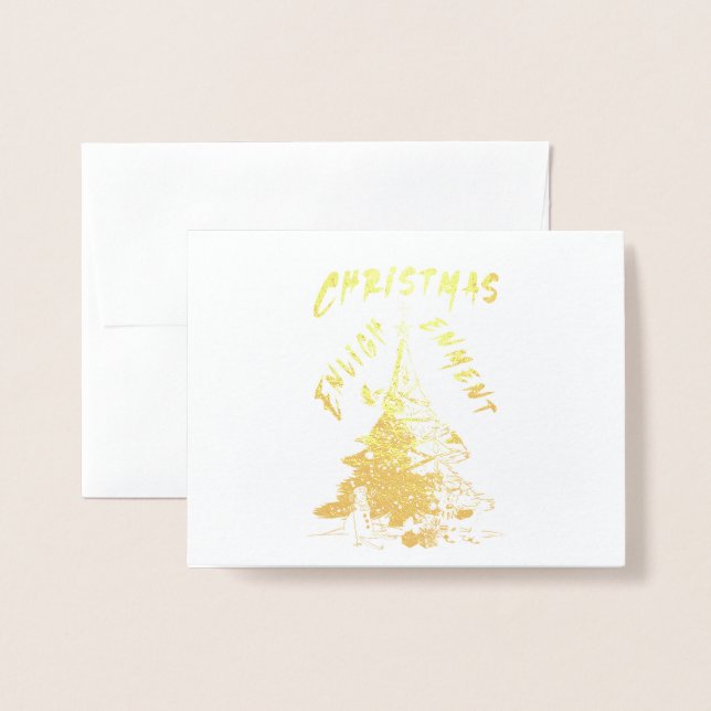 Weihnachts-Erleuchtung Folienkarte (Vorderseite mit Umschlag)