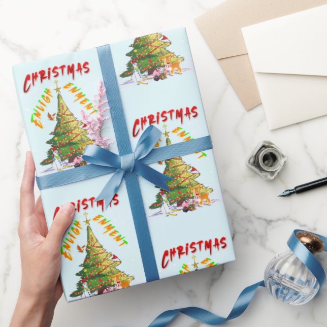 Weihnachts-Erleuchtung Geschenkpapier (Schenken)