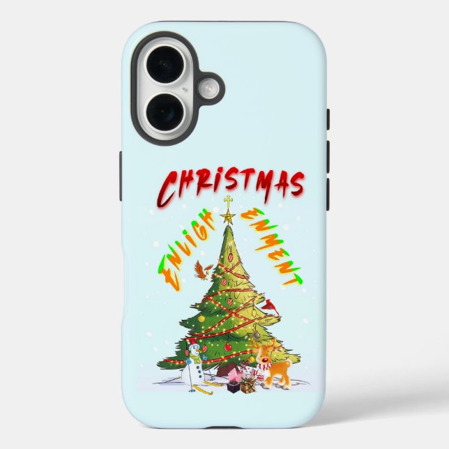 Weihnachts-Erleuchtung iPhone 16 Hülle (Rückseite)