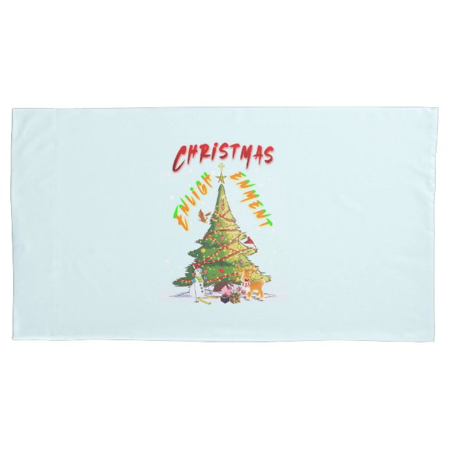 Weihnachts-Erleuchtung Kissenbezug (Vorderseite-Links)
