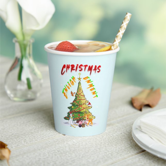 Weihnachts-Erleuchtung Pappbecher (In Situ)