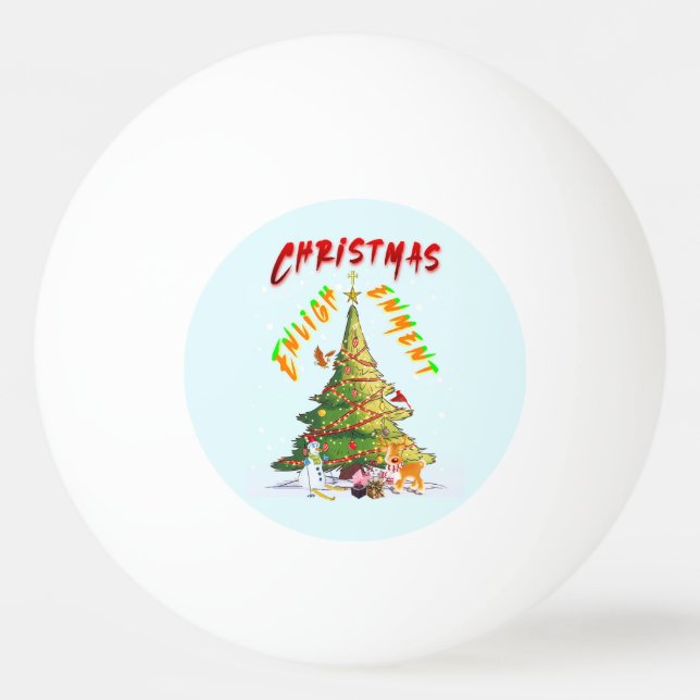 Weihnachts-Erleuchtung Tischtennisball (Vorderseite)