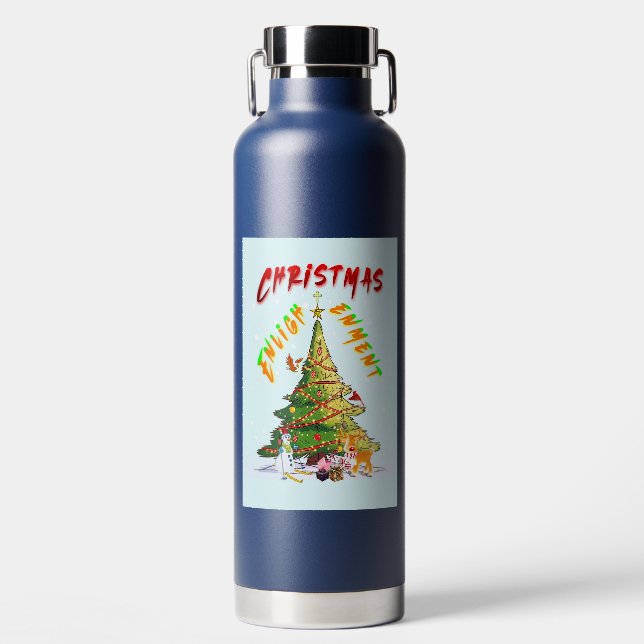 Weihnachts-Erleuchtung Trinkflasche (Vorderseite)