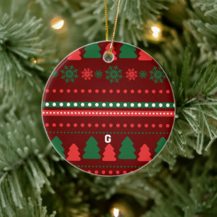 Weihnachts-Etiketten-Set für Essen und Trinken Keramik Ornament