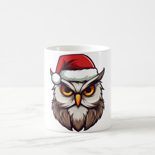 Weihnachts-Eule Kaffeetasse (Mittel)
