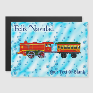 Weihnachts-Express - Feliz Navidad Magnetkarte
