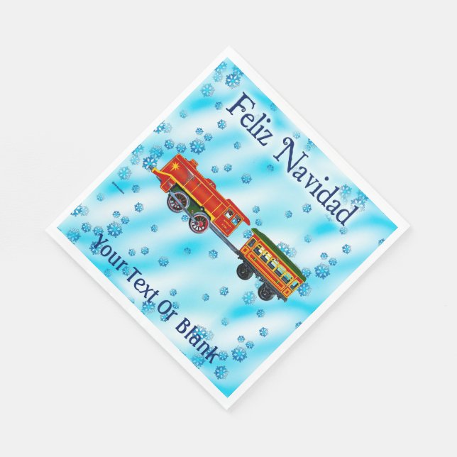 Weihnachts-Express - Feliz Navidad Serviette (Ecke)