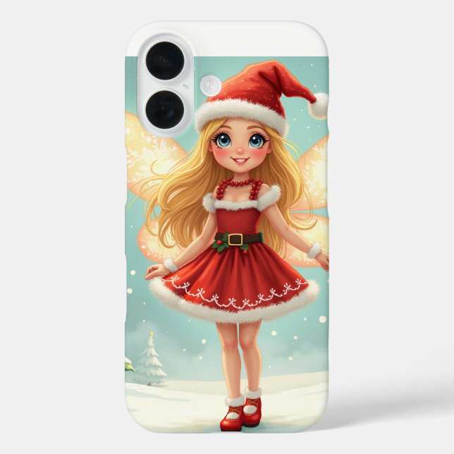 Weihnachts Fairy iPhone Fälle 16 Hülle (Rückseite)