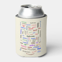 Weihnachts-Familie Word Cloud Custom einzigartig Dosenkühler