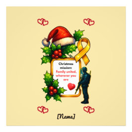 Weihnachts-Familien-Matching für Militär – Christ Fotodruck