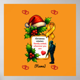 Weihnachts-Familien-Matching für Militär – Christ Poster
