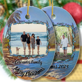 Weihnachts-Familienurlaub 761 Keramik Ornament
