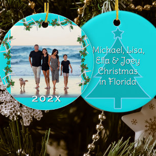 Weihnachts-Familienurlaub Keramik Ornament