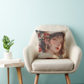 Weihnachts-Fantasie: Holiday Romance Throw Kissen