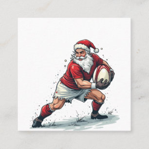 Weihnachts Fantasy Football Spiel Weihnachtsmann Quadratische Visitenkarte
