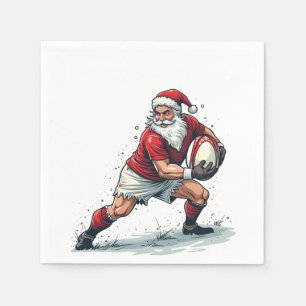 Weihnachts Fantasy Football Spiel Weihnachtsmann Serviette