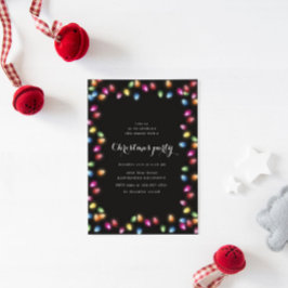 Weihnachts-farbene Lichter Weihnachten Party Einla Einladung
