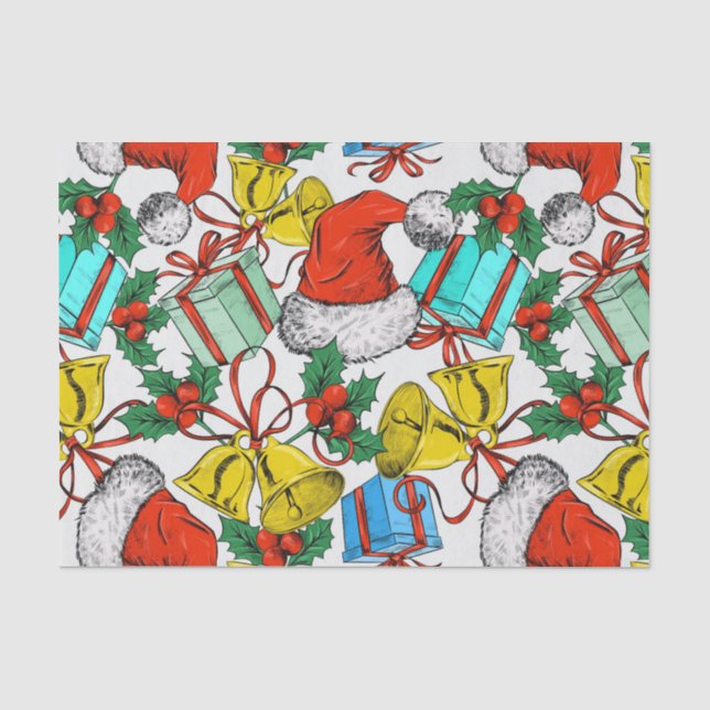 Weihnachts-farbiges Geschenk Yellow Xmas Bell Feri Seidenpapier (Vorderseite)
