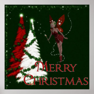 Weihnachts-Fee 3 - Frohe Weihnachtsdrucke Poster