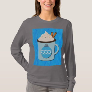 Weihnachts-Feier-Heißgetränk-Kunst auf T-Shirt