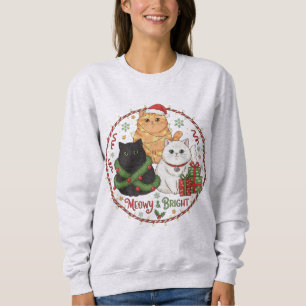 Weihnachts-Feierabendpullover für Katzenliebhaber Sweatshirt