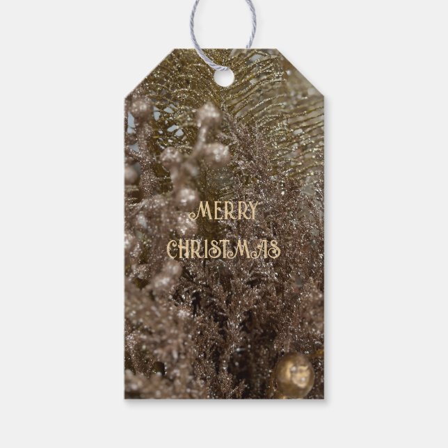 Weihnachts-Feierliche Elegante Gold Silver Geschen Geschenkanhänger (Vorderseite)