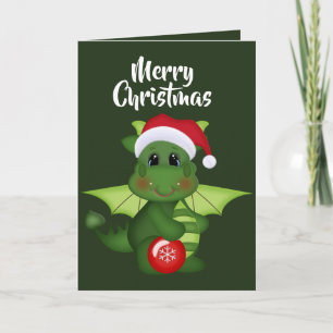 Weihnachts-Feiertag Dragon Fantasie hinzufügen Mes Karte