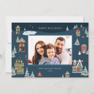 Weihnachts-Feriendorf Fotokarte Einladung