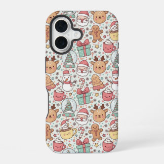 Weihnachts-Festnetz-Handyhülle — Süßes Santa-Desig iPhone 16 Hülle